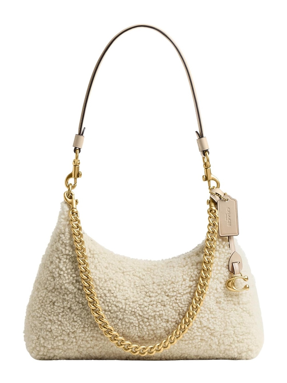 New Coach Cream Sheep Leather Juliet 25 Shoulder Bag